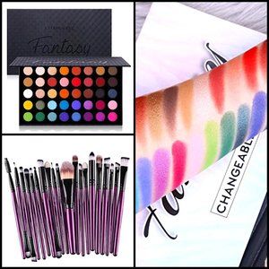 40-Color Eyeshadow Palette + 20-Pc Makeup Brush Set